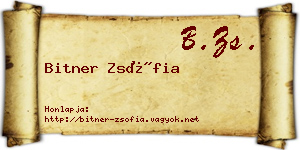 Bitner Zsófia névjegykártya