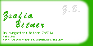 zsofia bitner business card