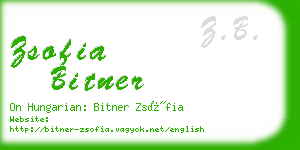 zsofia bitner business card
